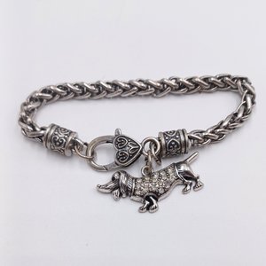 Silver Tone Dachshund Weiner Dog Jewelry Set- Lot-