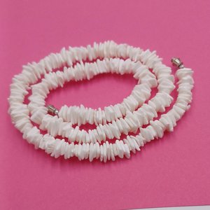 Set of 3 Tropical Seashells Beaded Necklaces, Vintage, Surfer Necklaces