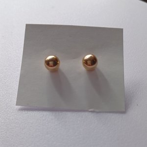 Vintage Imperial World Inc. 10K Gold 5mm Ball Stud Earrings