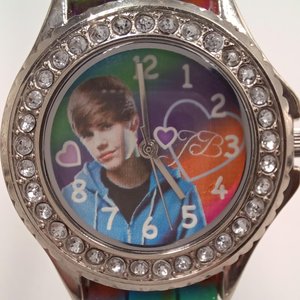 Justin Bieber Colorful Fun Ladies Quartz Wrist Watch- New Battery