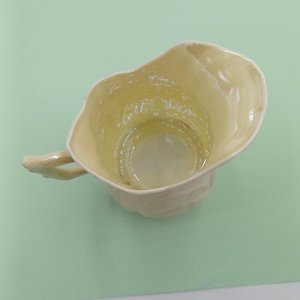 Belleek Lily Pattern Creamer and Sugar Set, Green Mark 1946-1955