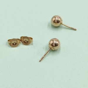Vintage Imperial World Inc. 10K Gold 5mm Ball Stud Earrings