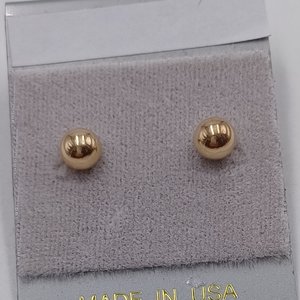 Vintage Imperial World Inc. 10K Gold 5mm Ball Stud Earrings