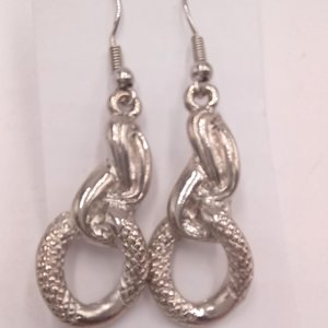 5 pairs of Silver Tone Fashion Pierced Earrings for Women