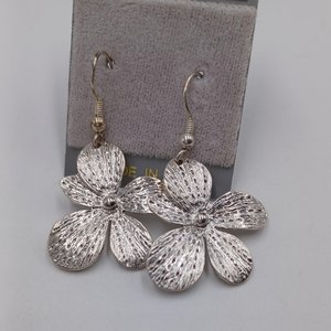 5 pairs of Silver Tone Fashion Pierced Earrings for Women