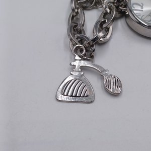 Fun Silver Tone Charm Bracelet Watch, Fashion Watch, New Battery