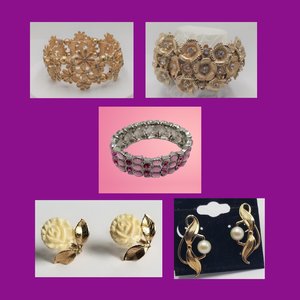 HUGE Vintage Girly Girl Jewelry Lot, All Wearable, 28 Pieces, with Extras Over 2 lbs.