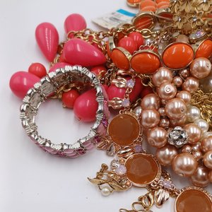 HUGE Vintage Girly Girl Jewelry Lot, All Wearable, 28 Pieces, with Extras Over 2 lbs.