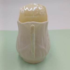 Belleek Lily Pattern Creamer and Sugar Set, Green Mark 1946-1955