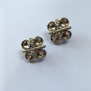 5 pairs of Silver Tone Fashion Clip-on Earrings for Women