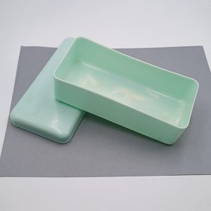 Vintage Art Deco Early Plastics Mint Green Celluloid Lidded Box