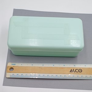 Vintage Art Deco Early Plastics Mint Green Celluloid Lidded Box