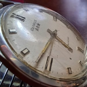 Vintage Benrus Three Stars Self Winding  Southwestern Band Mens Watch- Runs Fast, Read Description