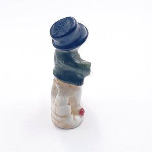 Vintage Occupied Japan Porcelain Boy in Top Hat Playing Guitar Figurine