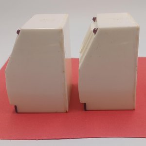 Small Plastic White Westinghouse Washer and Dryer Salt and Pepper Shaker Set, Mid Century
