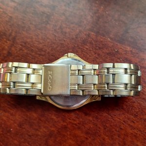 Cherokee Gold Tone and Black Quartz Wrist Watch- New Battery