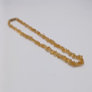 Natural Citrine Chips Beaded Ladies Choker Necklace