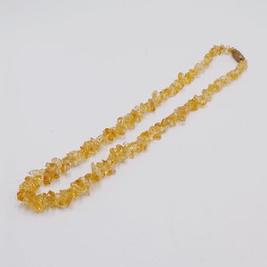 Natural Citrine Chips Beaded Ladies Choker Necklace