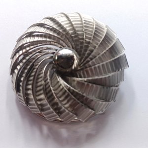 Kramer of New York Silver Tone Round Spiral Brooch