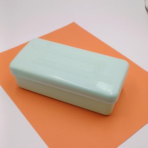 Vintage Art Deco Early Plastics Mint Green Celluloid Lidded Box