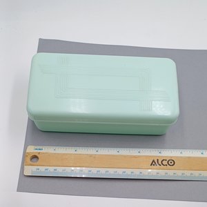 Vintage Art Deco Early Plastics Mint Green Celluloid Lidded Box