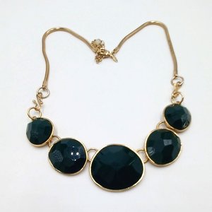 Vintage AVON Versatile Gold Tone and Green Statement Necklace, 3 Necklaces in 1