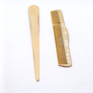 Art Deco Pearly Celluloid Comb and Letter Opener