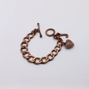 Juicy Couture Copper and Rhinestones Curb Chain Bracelet