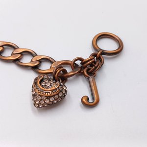 Juicy Couture Copper and Rhinestones Curb Chain Bracelet