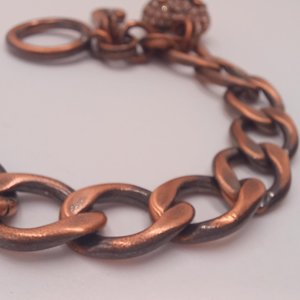 Juicy Couture Copper and Rhinestones Curb Chain Bracelet
