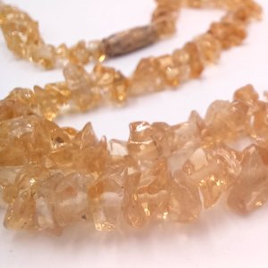 Natural Citrine Chips Beaded Ladies Choker Necklace