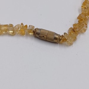 Natural Citrine Chips Beaded Ladies Choker Necklace