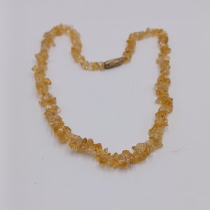 Natural Citrine Chips Beaded Ladies Choker Necklace