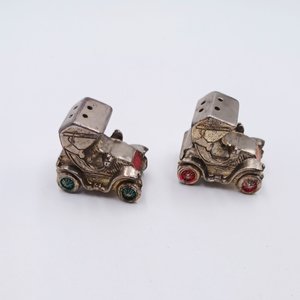 Vintage Model T's Silver Plate Texas Souvenir Salt and Pepper Shakers Set
