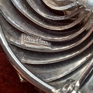Kramer of New York Silver Tone Round Spiral Brooch