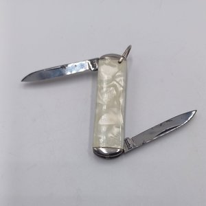 Vintage Imperial Signal Corps 2 Blade Folding Pocket Knife with Pearl Handle