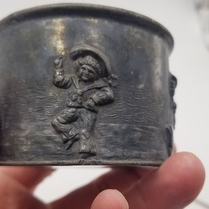 Antique Queen City Silver Co. Silver Plate Sun Bonnet Childrens Cup, Very Old