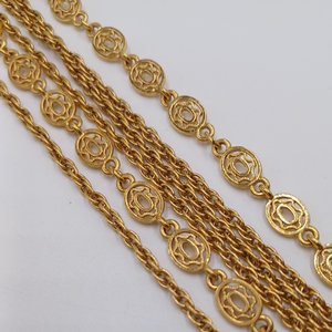 MONET Multi-strand Gold Tone Chain Necklace