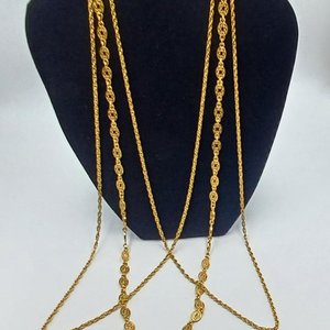 MONET Multi-strand Gold Tone Chain Necklace