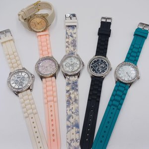 Ladies Silicone Bands Fashion Watches Lot- 15 Total Watches, Multiple Colors and Styles