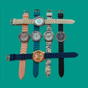 Ladies Silicone Bands Fashion Watches Lot- 15 Total Watches, Multiple Colors and Styles