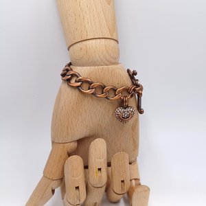 Juicy Couture Copper and Rhinestones Curb Chain Bracelet