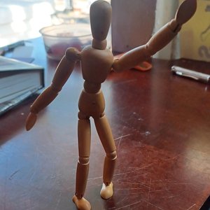 Small Wooden Poseable Artist's Model, Human Figure for Drawing or Fun!