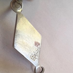 Vintage Alpaca Mexico Abalone  and Silver Hinged Bangle Bracelet