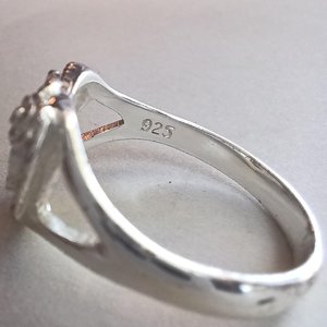 Sterling Silver Heart "Mom" Ring Made in Peru, Size 6.75, Gift for Mom, New Mom, Wife