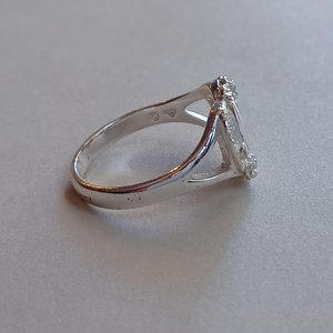 Sterling Silver Heart "Mom" Ring Made in Peru, Size 6.75, Gift for Mom, New Mom, Wife