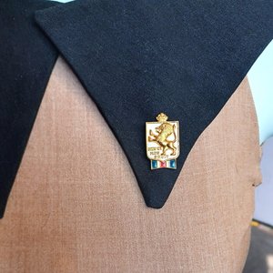Vintage *Dieu et Mon Droit (GOD And My Right) WWll British War Relief Accessocraft Lapel Pin