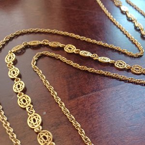 MONET Multi-strand Gold Tone Chain Necklace