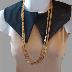 MONET Multi-strand Gold Tone Chain Necklace