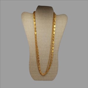 MONET Multi-strand Gold Tone Chain Necklace
